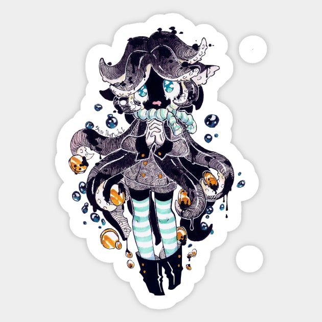 Inky Tears Sticker by Shiro Narwhal